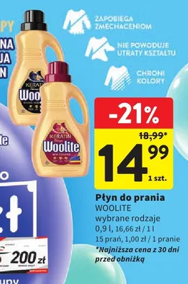 Płyn do prania Woolite promocja w Intermarche