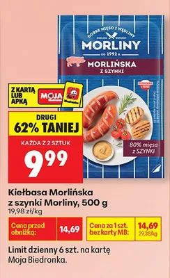 Kiełbasa z szynki promocja w Biedronka