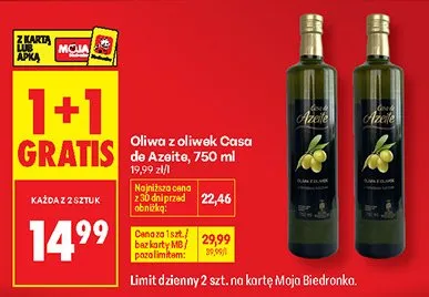 Oliwa z oliwek Casa de Azaite promocja w Biedronka