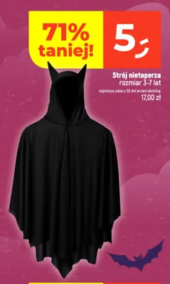 Strój nietoperza rozmiar 3-7 lat promocja w Dealz