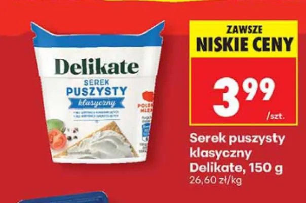 Serek puszysty klasyczny Delikate promocja w Biedronka