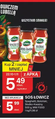 Sos Łowicz spaghetti promocja w Chorten
