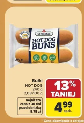 Bułki hot dog Schulstad promocja w Carrefour