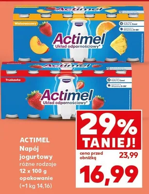 Napój jogurtowy wiśniowy Actimel Danone promocja w Kaufland
