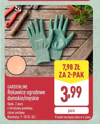 Rękawice ogrodowe damskie 2-pak Gardenline promocja w Aldi
