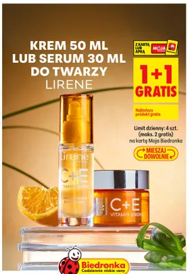 Krem lub serum do twarzy Lirene promocja w Biedronka