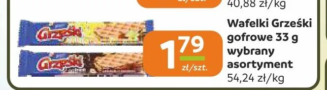 Wafelki Grześki gofrowe 33g promocja w Społem Częstochowa