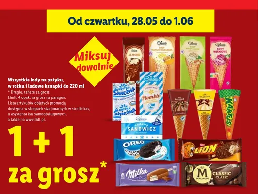 Lody na patyku Magnum Classic promocja w Lidl