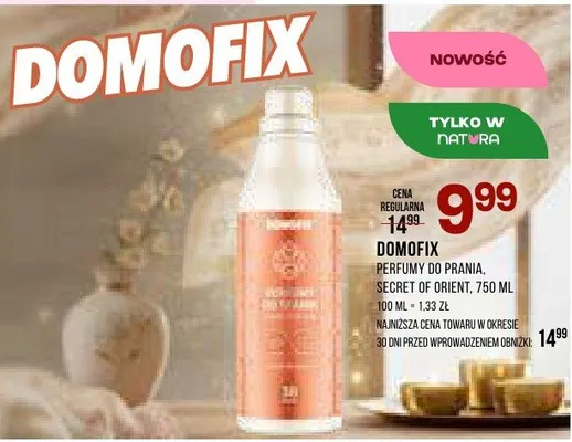 Perfumy do prania Secret of Orient Domofix promocja w Drogerie Natura