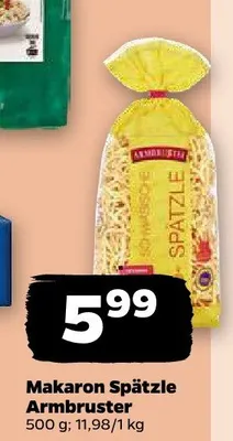 Makaron Spätzle Armbruster promocja w Netto