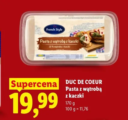 Pasta z wątrobą z kaczki Duc De Coeur promocja w Lidl