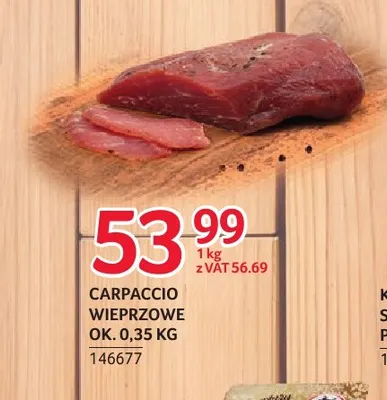 Carpaccio wieprzowe ZMB Białystok promocja w Selgros