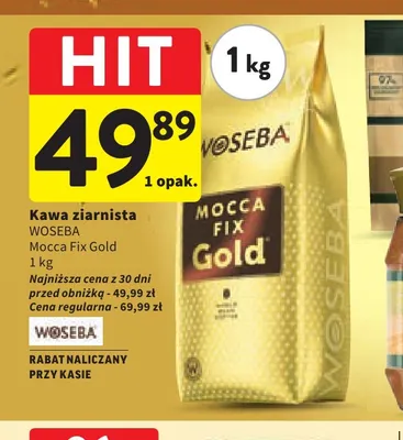 Kawa ziarnista Woseba Mocca Fix Gold promocja w Intermarche