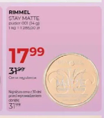 Puder Rimmel Stay Matte promocja w Drogerie Jawa