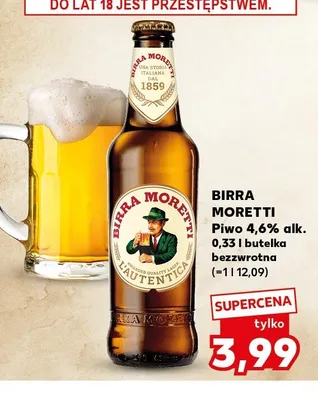 Piwo Birra Moretti L'Autentica promocja w Kaufland