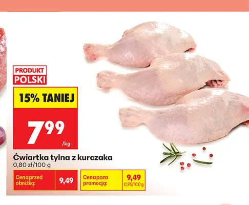 Ćwiartka tylna z kurczaka promocja w Biedronka