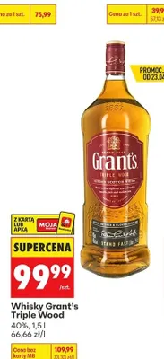 Whisky Grant's Triple Wood promocja w Biedronka