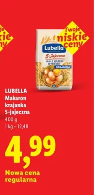 Makaron krajanka 5-jajeczna Lubella promocja w Lidl