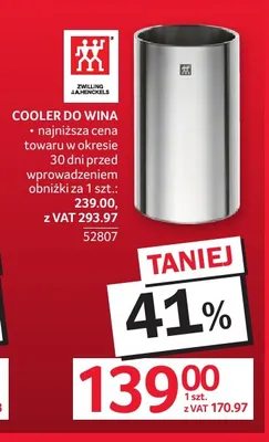 Cooler do wina Zwilling J.A. Henckels promocja w Selgros