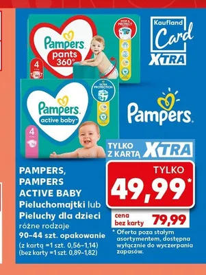 Pieluchomajtki Pampers Pants 360° 90-44 szt. promocja w Kaufland