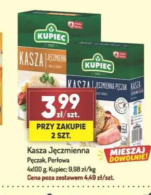 Kasza jęczmienna perłowa Kupiec 4-pak promocja w Avita