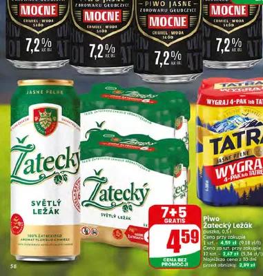 Piwo Žatecký Ležák promocja w Dino