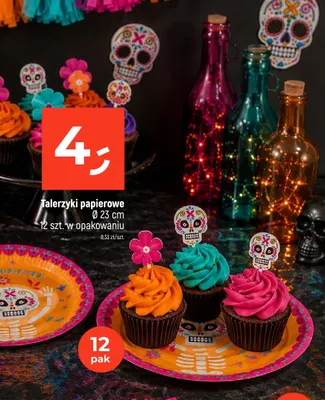 Talerzyki papierowe Ø23 cm 12-pak promocja w Dealz
