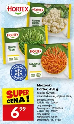 Mrożonki kalafior różyczki, groszek zielony, marchewka mini promocja w Twój Market