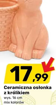 Ceramiczna osłonka z królikiem promocja w Bricomarche