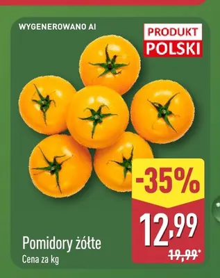 Pomidory żółte promocja w Aldi