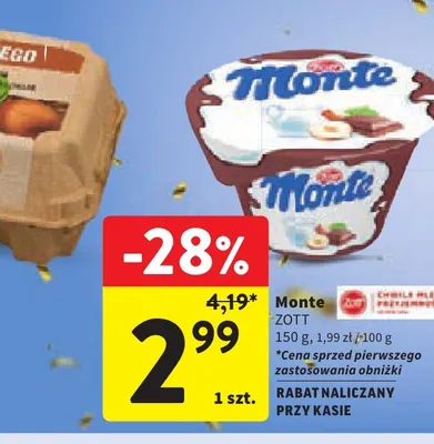 Deser Monte Zott promocja w Intermarche