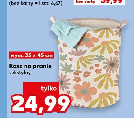 Kosz na pranie tekstylny promocja w Kaufland
