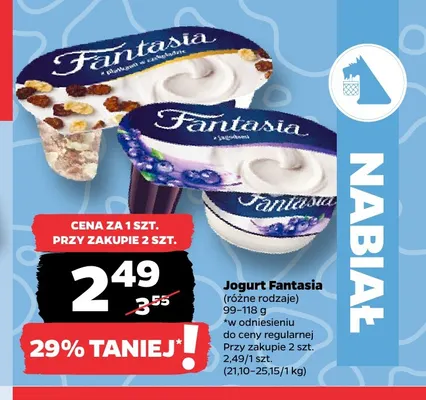 Jogurt Fantasia promocja w Netto