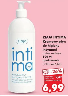 Kremowy płyn do higieny intymnej różne rodzaje promocja w Kaufland