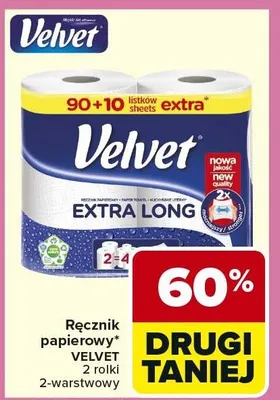 Ręcznik papierowy 2 rolki 2-warstwowy promocja w Carrefour Market