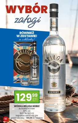 Wódka Beluga Noble zestaw ze szklanką promocja w Twój Market