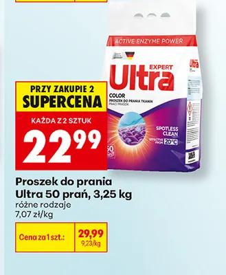 Proszek do prania Ultra 50 prań promocja w Biedronka