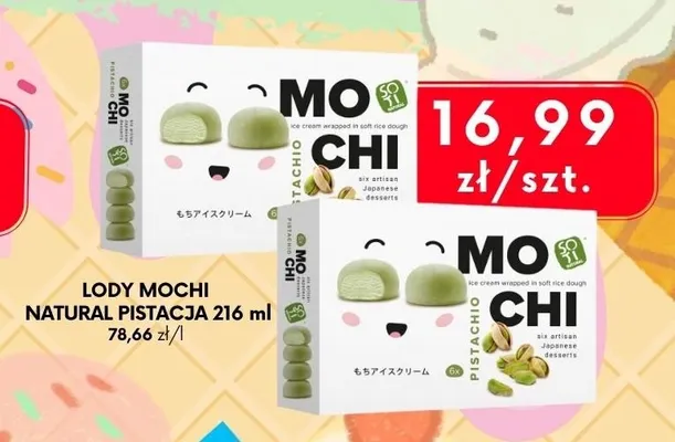 Lody mochi natural pistacja Mo Chi promocja w emma MARKET