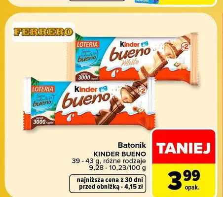 Batonik Kinder Bueno promocja w Carrefour