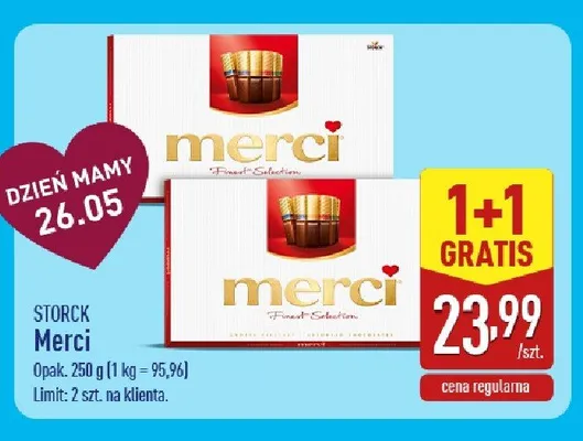 Czekolada z marcepanem Storck merci promocja w Aldi