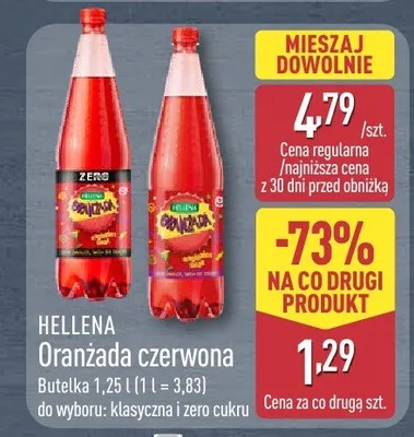 Oranżada czerwona do wyboru: klasyczna i zero cukru promocja w Aldi