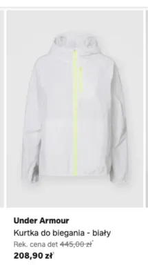 Kurtka do biegania Under Armour biały promocja w Lounge by Zalando