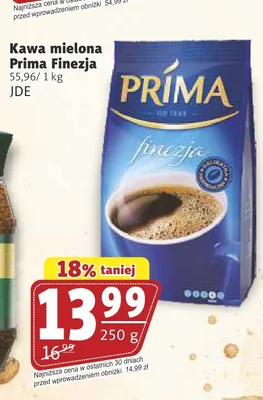 Kawa mielona Prima Finezja promocja w Prim Market