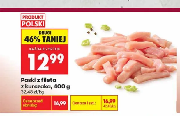 Paski z fileta z kurczaka promocja w Biedronka