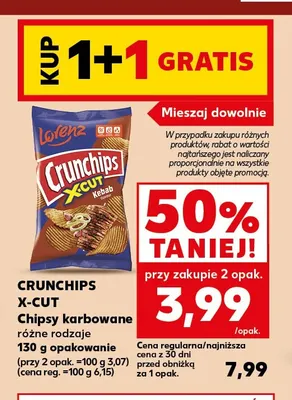 Chipsy karbowane Crunchips X-Cut promocja w Kaufland