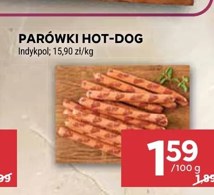 Parówki hot-dog Indykpol promocja w Stokrotka