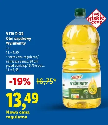 Olej rzepakowy Wyśmienity promocja w Lidl