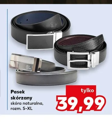 Pasek skórzany promocja w Kaufland