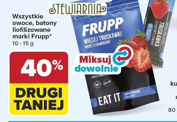 Batony liofilizowane FRUPP promocja w Carrefour Market