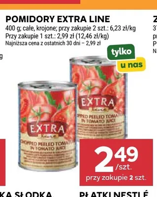 Pomidory Extra Line krojone promocja w Stokrotka